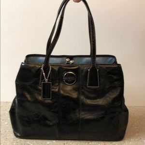 Coach Black Satchel Handbag- USED